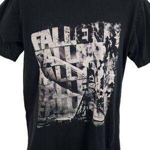 Fallen Hindenburg T Shirt Mens Size Medium Black Blimp Skater Tee Skateboarding